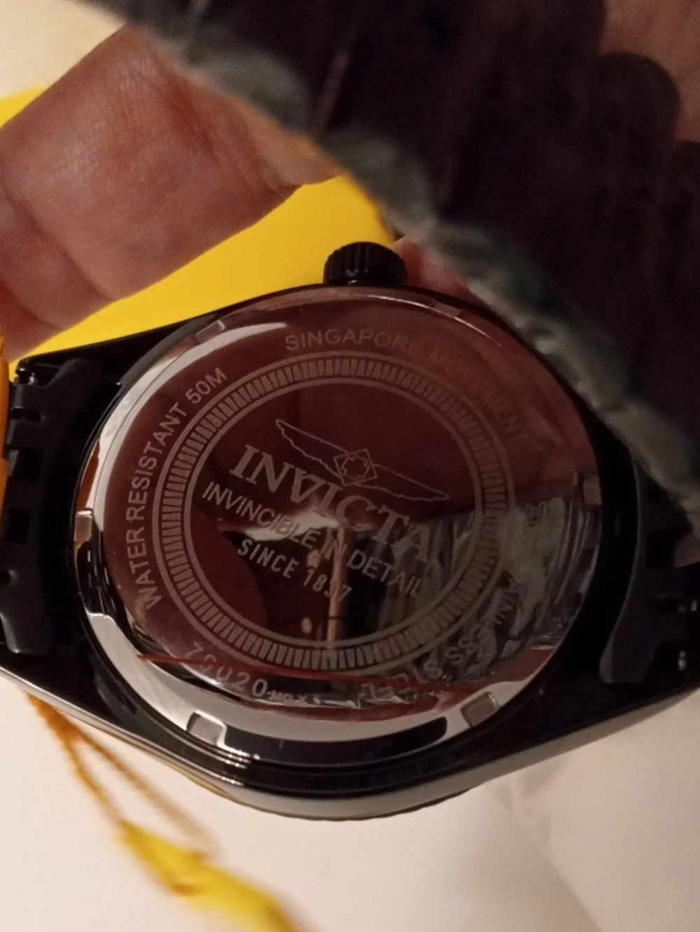 Invicta Black Watch with Teal Dial
